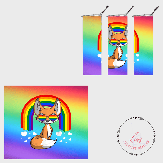 Rainbows Fox Pride Tumbler