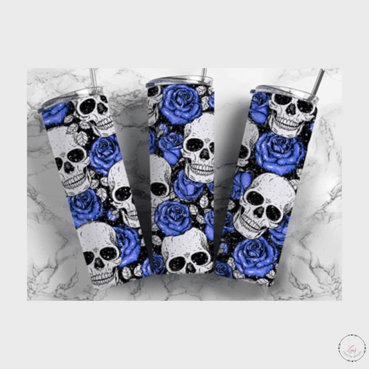 Roses and Skulls Tumbler