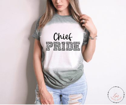 Lea's Creative Designs T-Shirts Heather Military Green Bleached / Small Chief Pride T-Shirt