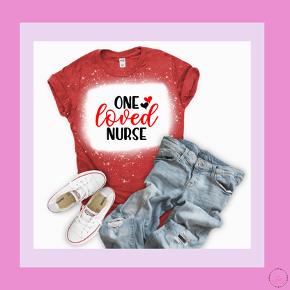 Lea's Creative Designs T-Shirts One Loved Nurse Heather Red T-Shirt