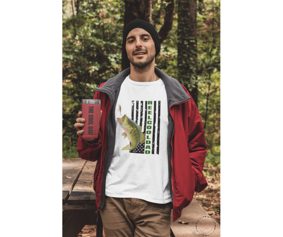Reel Cool Dad Bass Fishing Shirt, Father's Day Tee, Gift Ideas
