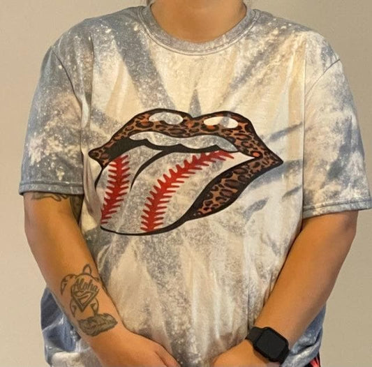 Lea's Creative Designs T-Shirts X-Large SALE Baseball Lips T-Shirt