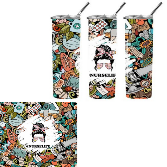 Lea's Creative Designs Tumblers Nurse Life Tumbler Design 1