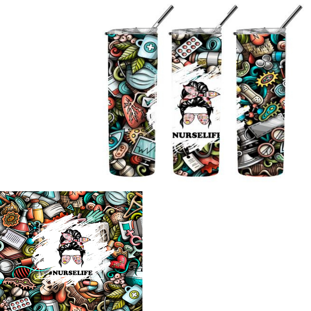 Lea's Creative Designs Tumblers Nurse Life Tumbler Design 4