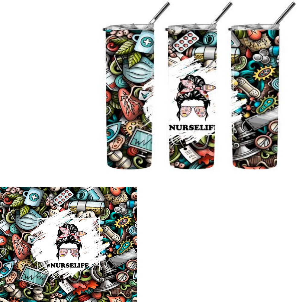 Lea's Creative Designs Tumblers Nurse Life Tumbler Design 5