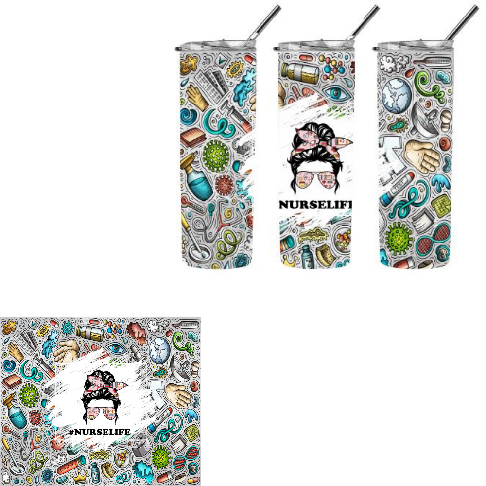 Lea's Creative Designs Tumblers Nurse Life Tumbler Design 6