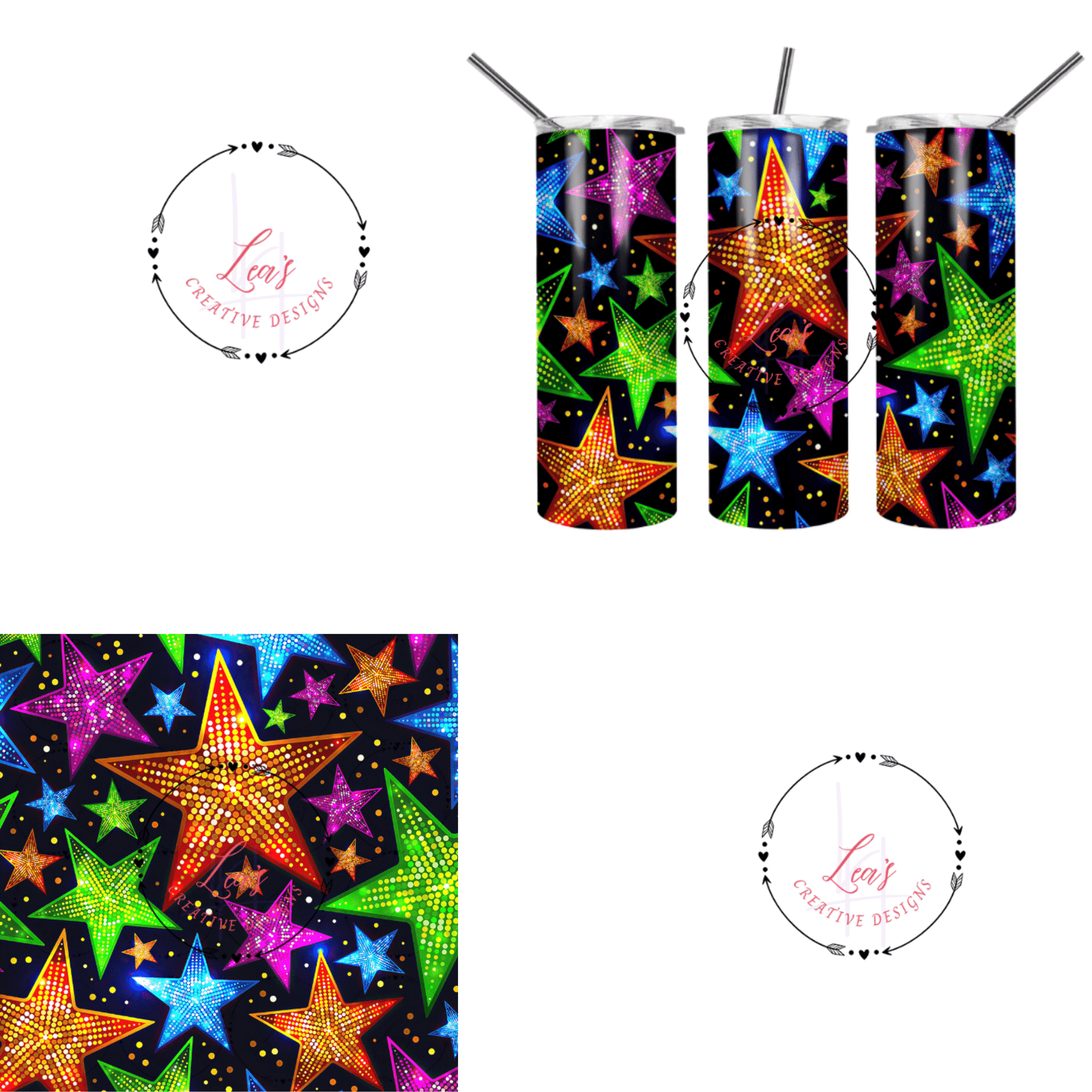 Lea's Creative Designs Tumblers Stars Tumbler